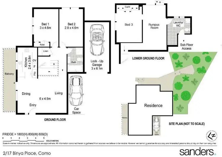 Floorplan of Homely townhouse listing, 2/17 Binya Place, Como NSW 2226