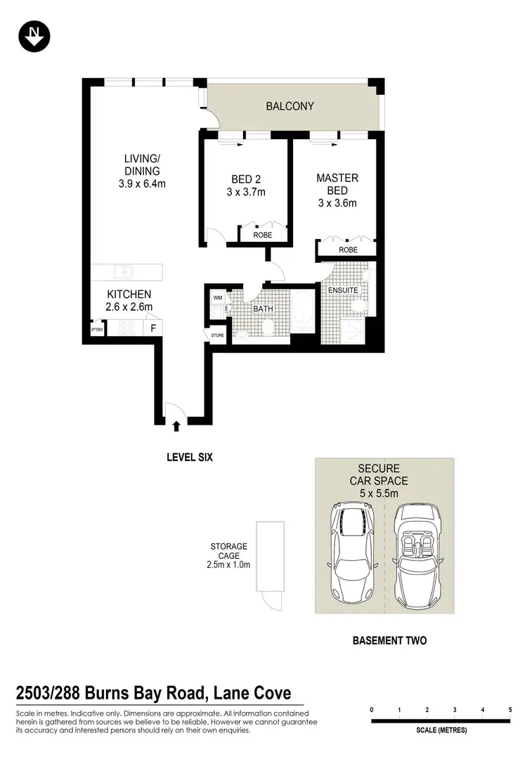 Floorplan of Homely apartment listing, 2503/288 Burns Bay Road, Lane Cove NSW 2066