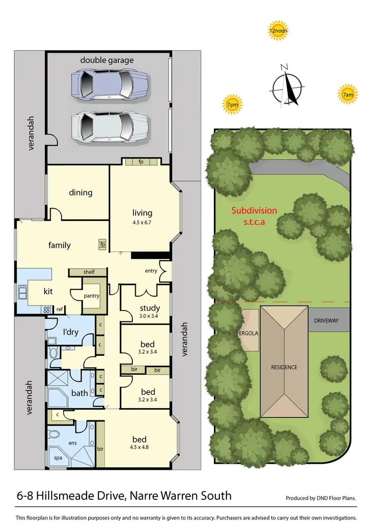 Floorplan of Homely house listing, 6-8 Hillsmeade Drive, Narre Warren South VIC 3805