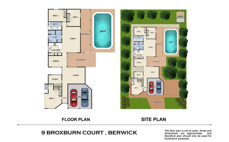 Floorplan of Homely house listing, 9 Broxburn Court, Berwick VIC 3806