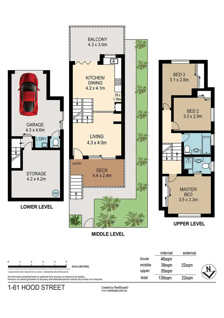 Floorplan of Homely townhouse listing, 1/61 Hood Street, Sherwood QLD 4075