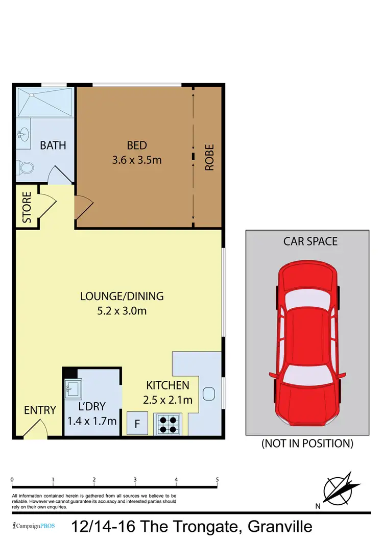 Floorplan of Homely unit listing, 12/14-16 The Trongate, Granville NSW 2142
