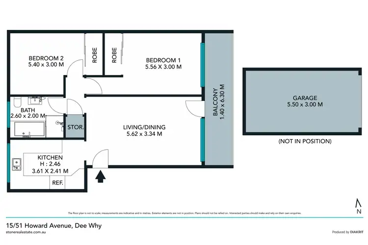 Floorplan of Homely unit listing, 15/51 Howard Avenue, Dee Why NSW 2099