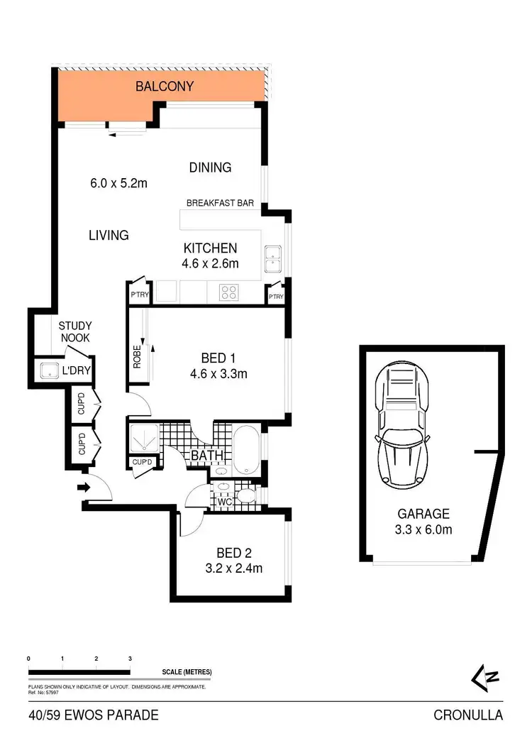 Floorplan of Homely apartment listing, 40/59 Ewos Parade, Cronulla NSW 2230