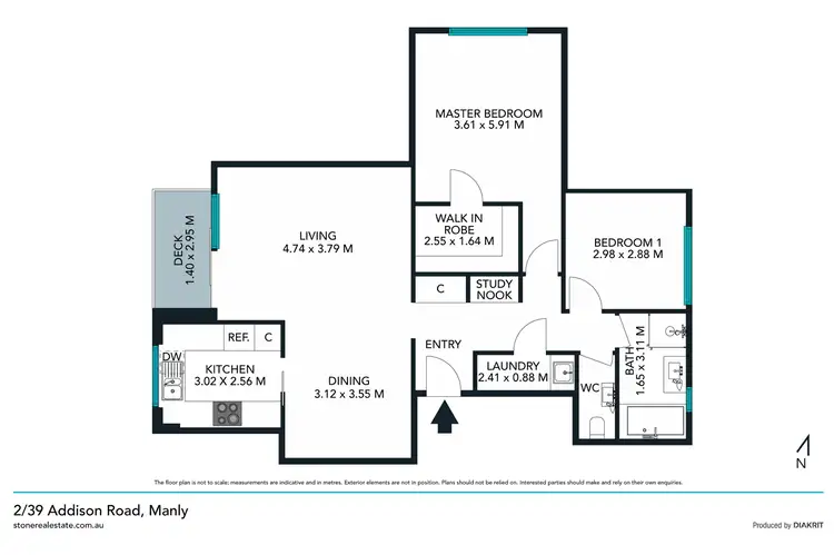 Floorplan of Homely apartment listing, 2/39 Addison Road, Manly NSW 2095