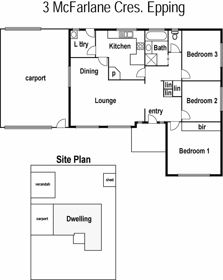 Floorplan of Homely house listing, 3 McFarlane Crescent, Epping VIC 3076