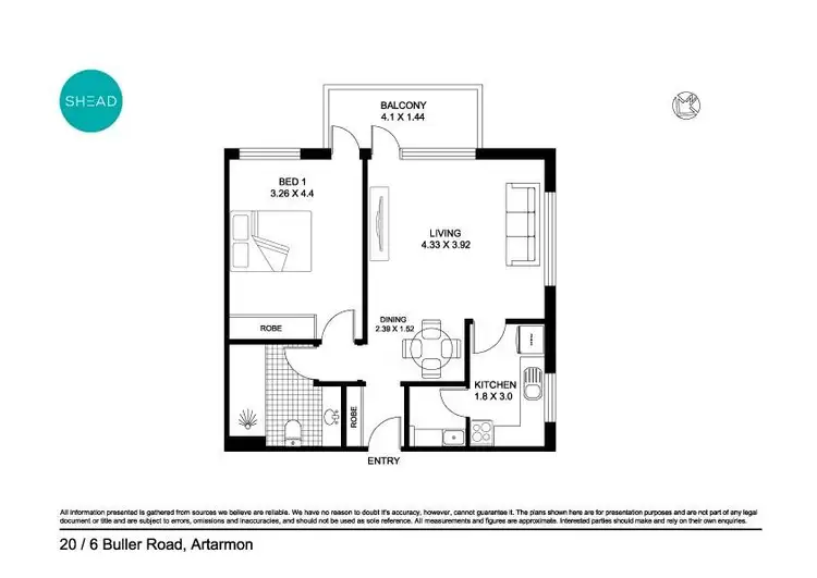 Floorplan of Homely apartment listing, 20/6 Buller Road, Artarmon NSW 2064
