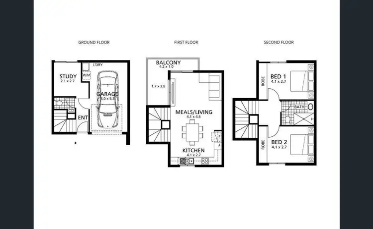 Floorplan of Homely townhouse listing, 1/21 Crighton Avenue, Royal Park SA 5014