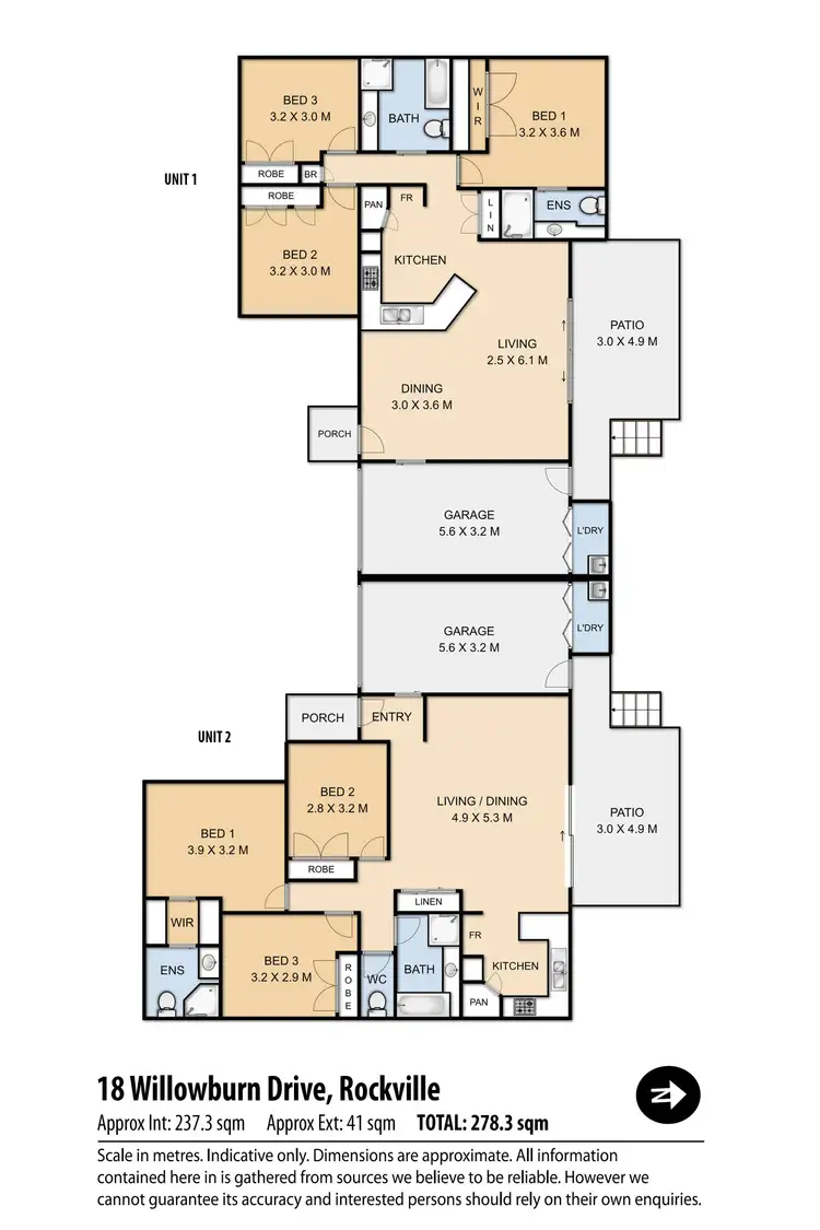 Floorplan of Homely semi-detached listing, 18 Willowburn Drive, Rockville QLD 4350