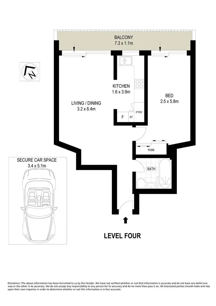 Floorplan of Homely apartment listing, Level 4/11/51 Ashburner Street, Manly NSW 2095