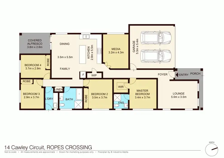 Floorplan of Homely house listing, 14 Cawley Circuit, Ropes Crossing NSW 2760