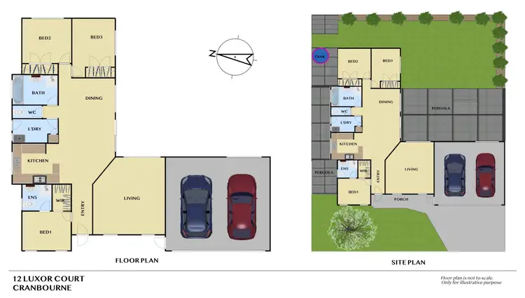Floorplan of Homely house listing, 12 Luxor Court, Cranbourne VIC 3977