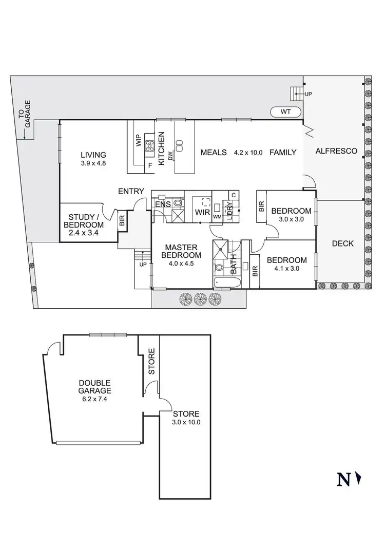 Floorplan of Homely townhouse listing, 2/7 Allara Court, Donvale VIC 3111