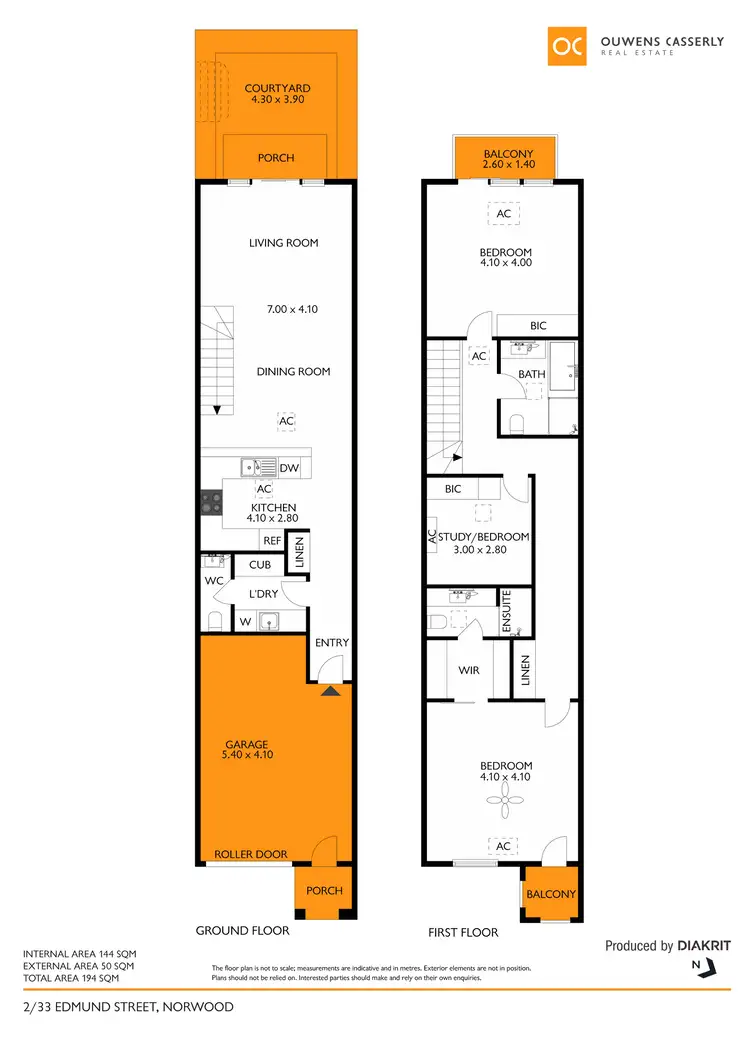 Floorplan of Homely townhouse listing, 2/33 Edmund Street, Norwood SA 5067