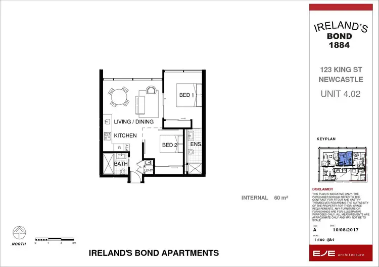 Floorplan of Homely apartment listing, 4.02/123 King Street, Newcastle NSW 2300