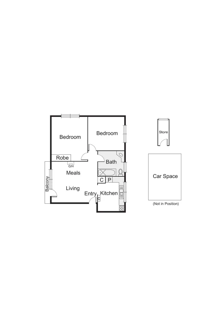 Floorplan of Homely apartment listing, 3/67 Tennyson Street, Elwood VIC 3184