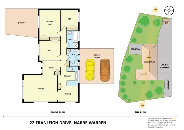 Floorplan of Homely house listing, 22 Franleigh Drive, Narre Warren VIC 3805