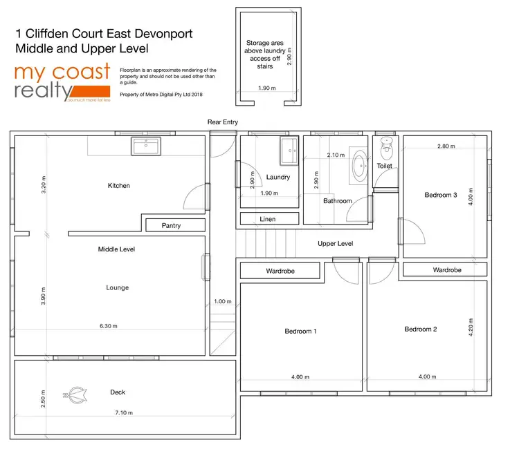 Floorplan of Homely house listing, 1 Cliffden Court, East Devonport TAS 7310