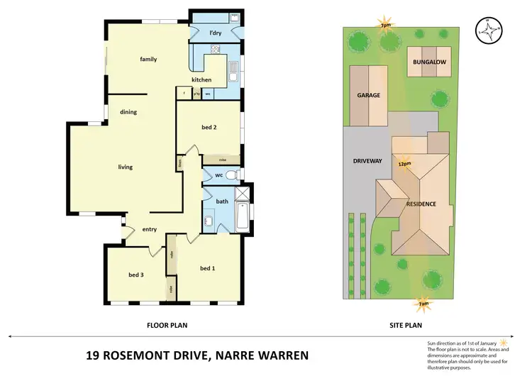 Floorplan of Homely house listing, 19 Rosemont Drive, Narre Warren VIC 3805