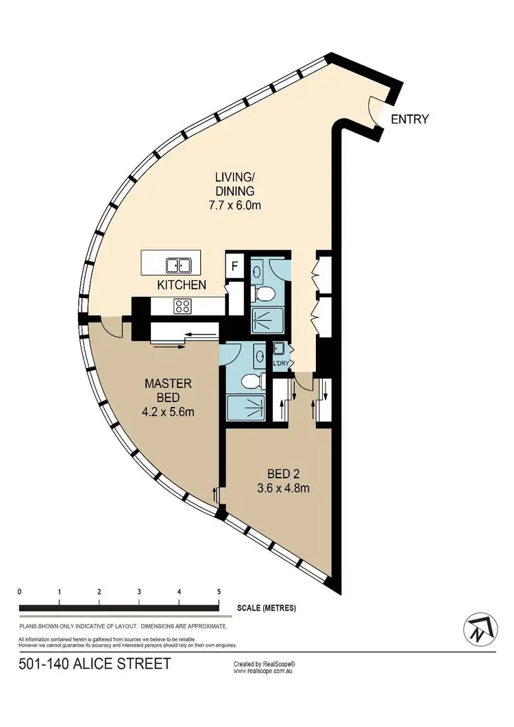 Floorplan of Homely apartment listing, 501/140 Alice Street, Brisbane City QLD 4000