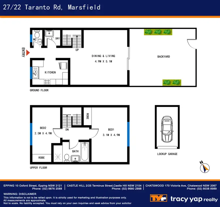 Floorplan of Homely townhouse listing, 27/22-24 Taranto Road, Marsfield NSW 2122