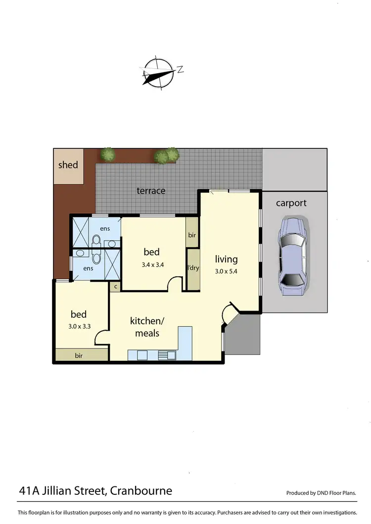 Floorplan of Homely unit listing, 41a Jillian Street, Cranbourne VIC 3977