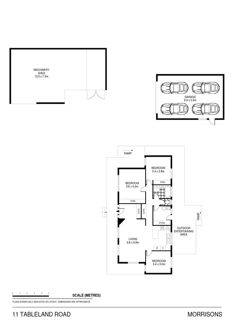 Floorplan of Homely rural property listing, 11 Tableland Road, Morrisons VIC 3334