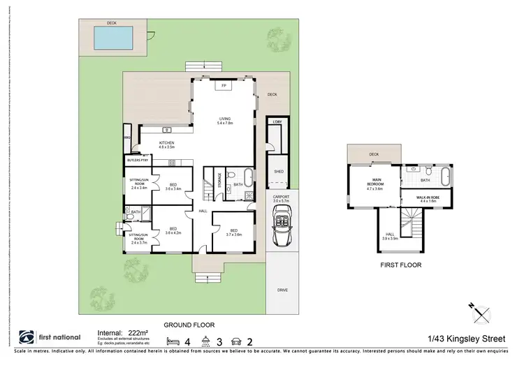 Floorplan of Homely house listing, 1/43 Kingsley Street, Byron Bay NSW 2481