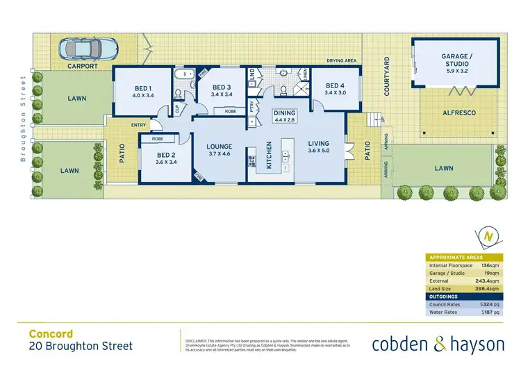 Floorplan of Homely house listing, 20 Broughton Street, Concord NSW 2137