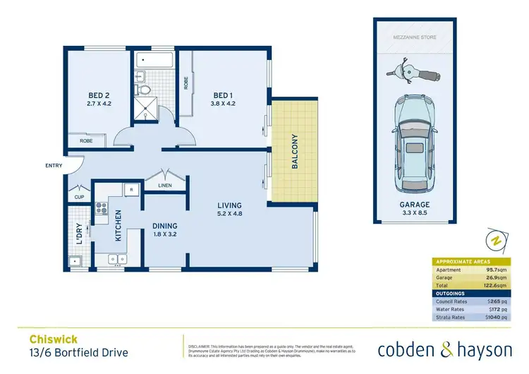 Floorplan of Homely apartment listing, 13/6 Bortfield Drive, Chiswick NSW 2046