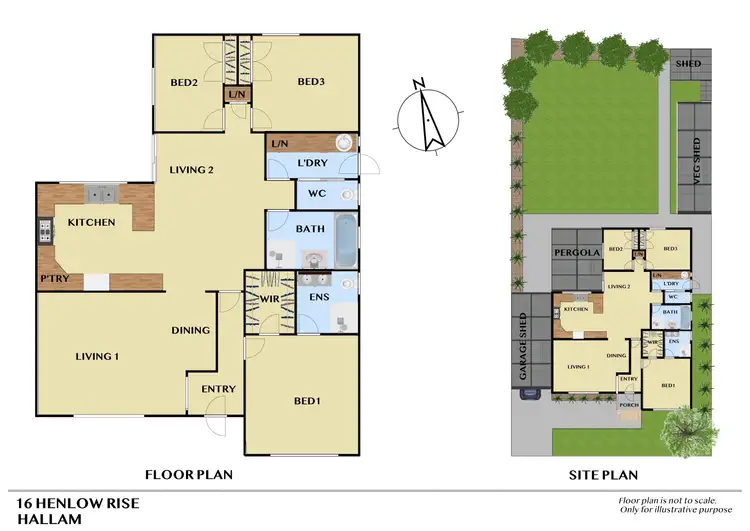 Floorplan of Homely house listing, 16 Henlow Rise, Hallam VIC 3803
