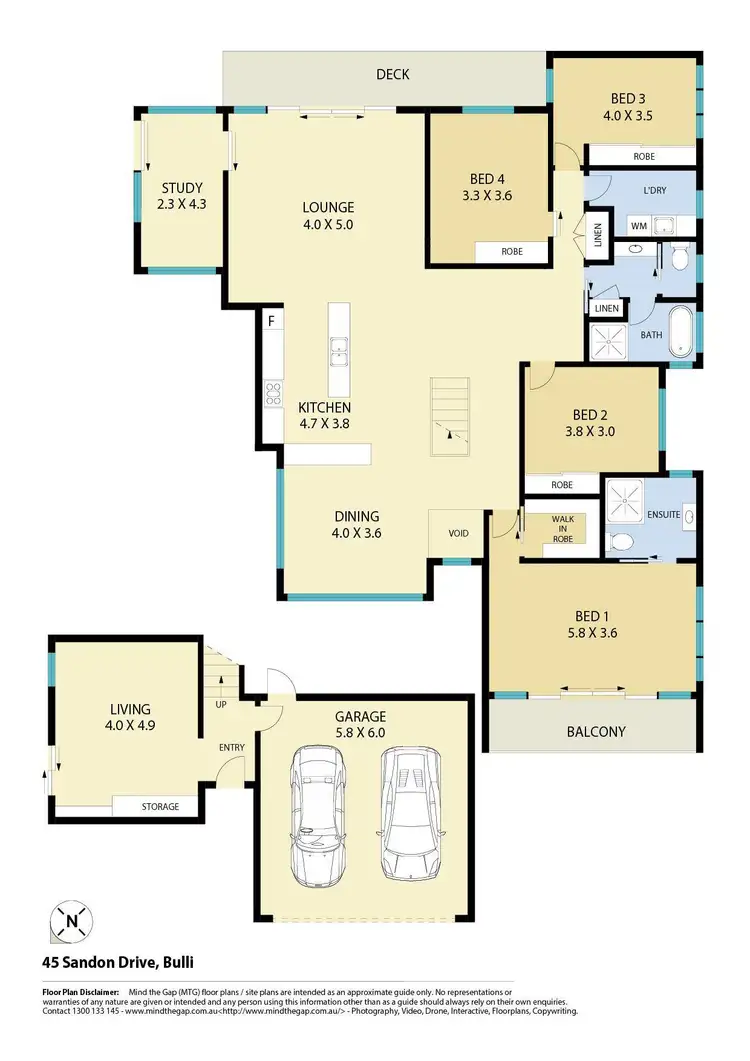 Floorplan of Homely house listing, 45 Sandon Drive, Bulli NSW 2516