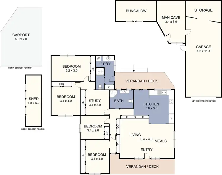 Floorplan of Homely house listing, 6 Edi Court, Coolaroo VIC 3048