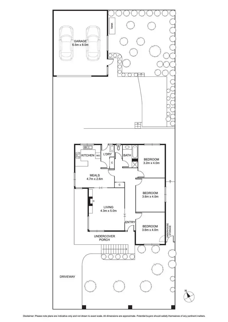 Floorplan of Homely house listing, 36 Keats Avenue, Kingsbury VIC 3083