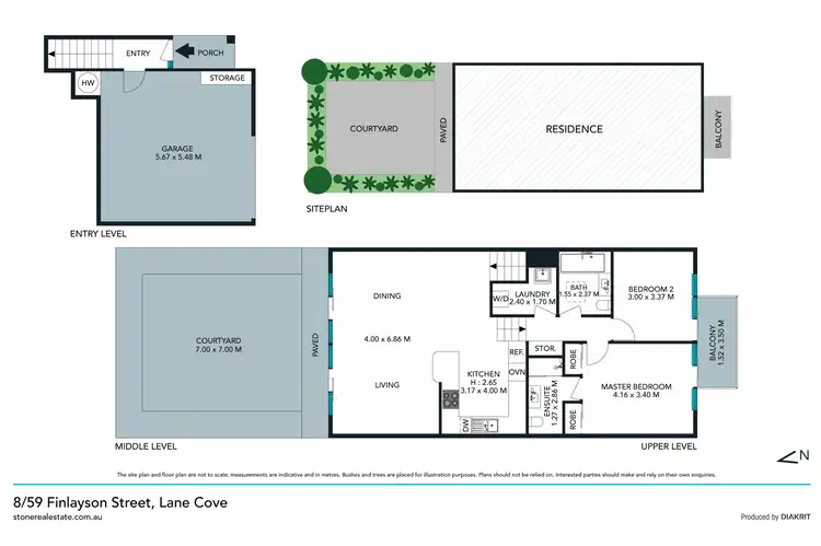 Floorplan of Homely townhouse listing, 8/59-61 Finlayson Street, Lane Cove NSW 2066