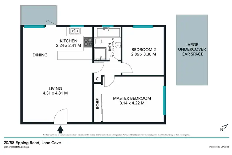 Floorplan of Homely apartment listing, 20/58 Epping Road, Lane Cove NSW 2066