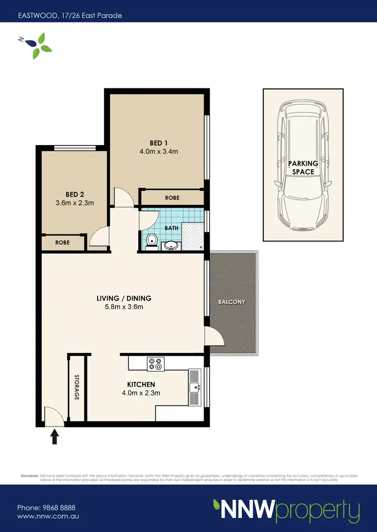 Floorplan of Homely unit listing, 17/26 East Parade, Eastwood NSW 2122