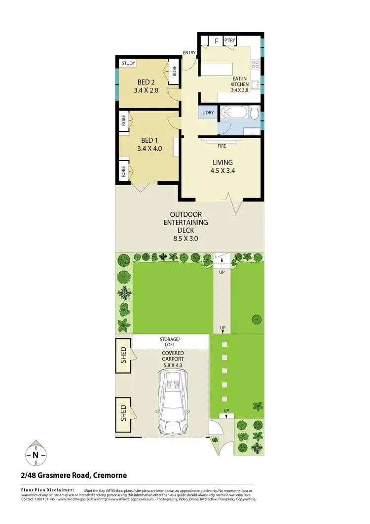 Floorplan of Homely apartment listing, 2/48 Grasmere Road, Cremorne NSW 2090