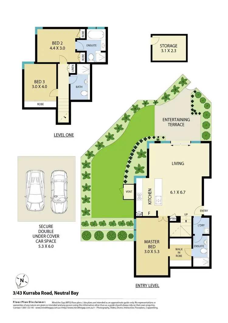 Floorplan of Homely apartment listing, 3/43 Kurraba Road, Neutral Bay NSW 2089