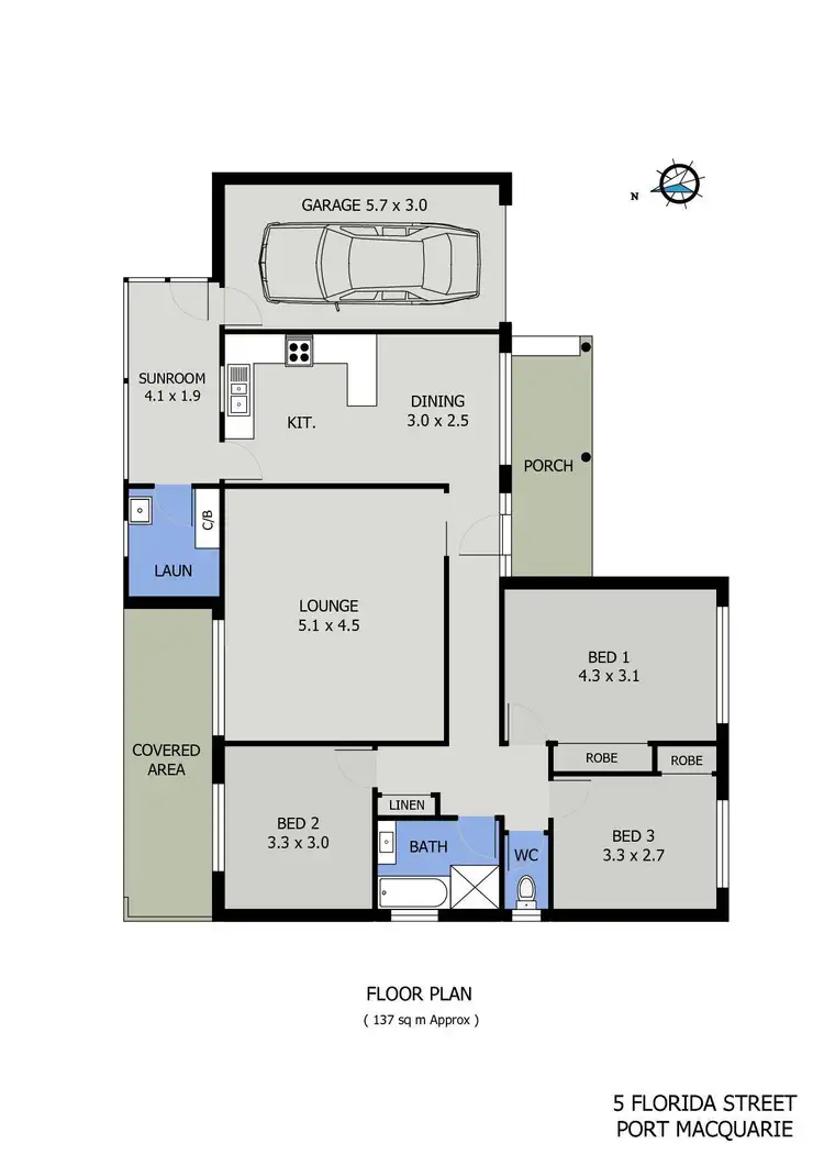 Floorplan of Homely house listing, 5 Florida Street, Port Macquarie NSW 2444