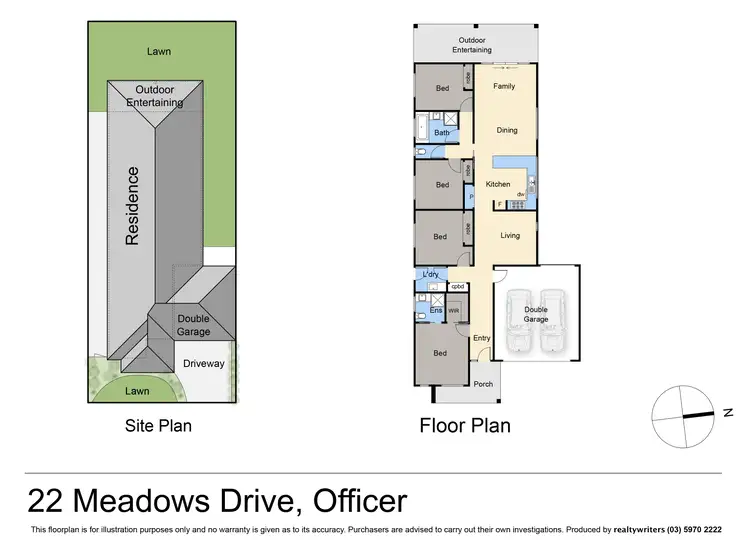 Floorplan of Homely house listing, 22 Meadows Drive, Officer VIC 3809