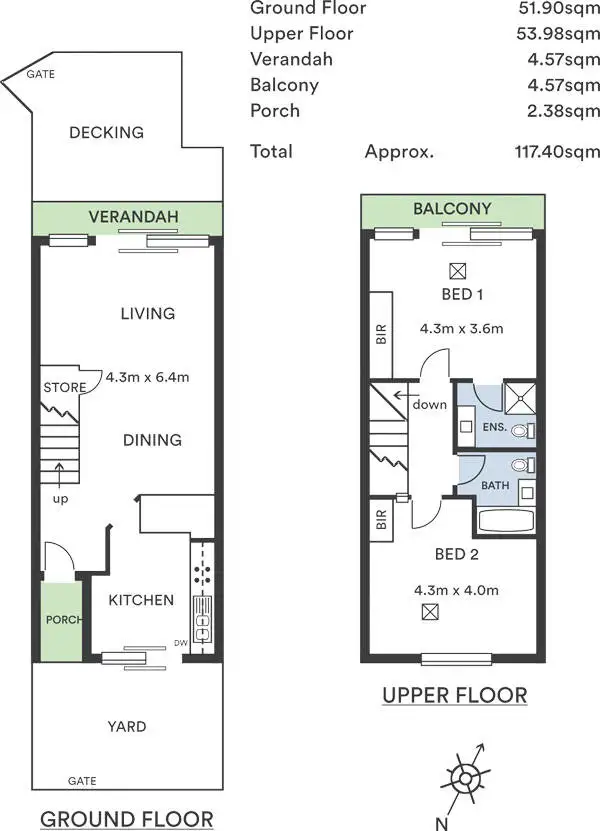 Floorplan of Homely townhouse listing, 3/5 Allora Place, Semaphore Park SA 5019