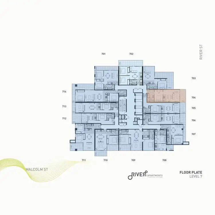 Floorplan of Homely apartment listing, 704/77 River Street, South Yarra VIC 3141