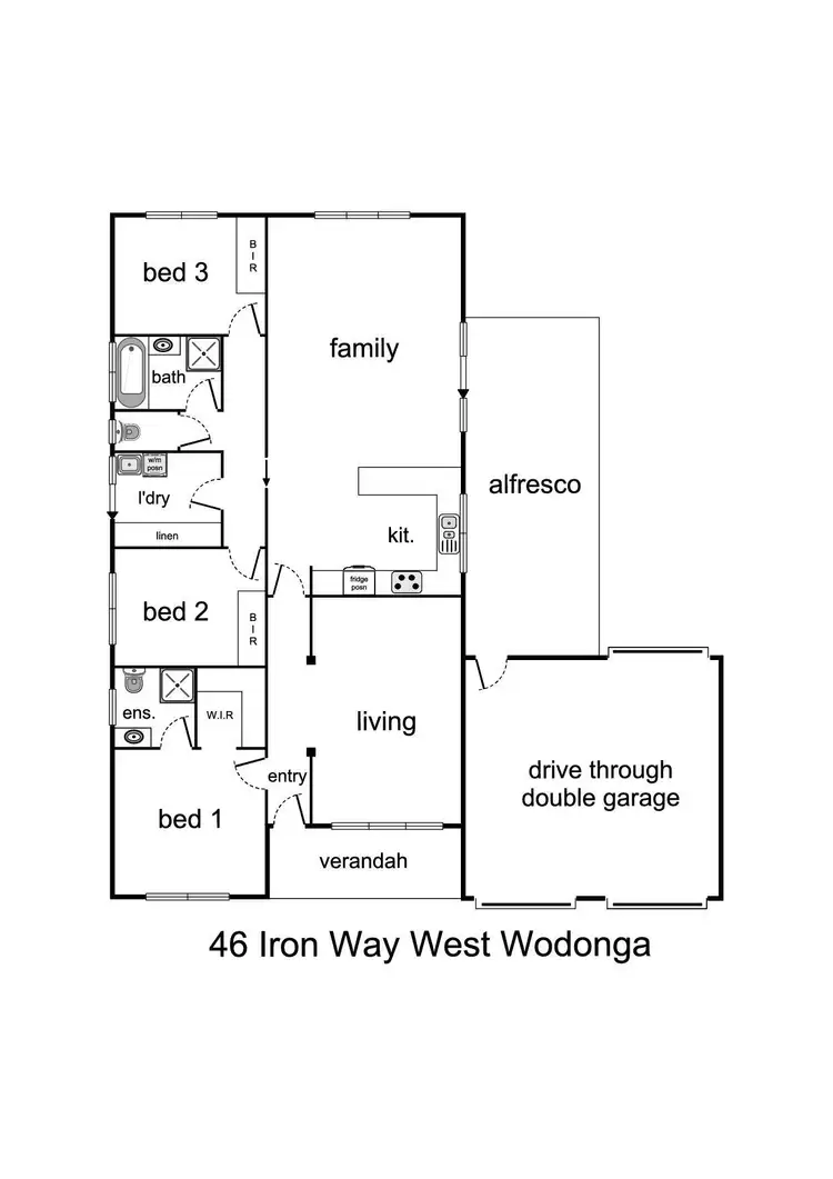 Floorplan of Homely house listing, 46 Iron Way, Wodonga VIC 3690