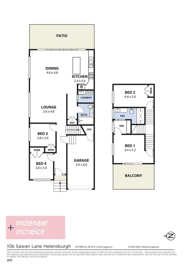 Floorplan of Homely semi-detached listing, 10B Sawan Lane, Helensburgh NSW 2508