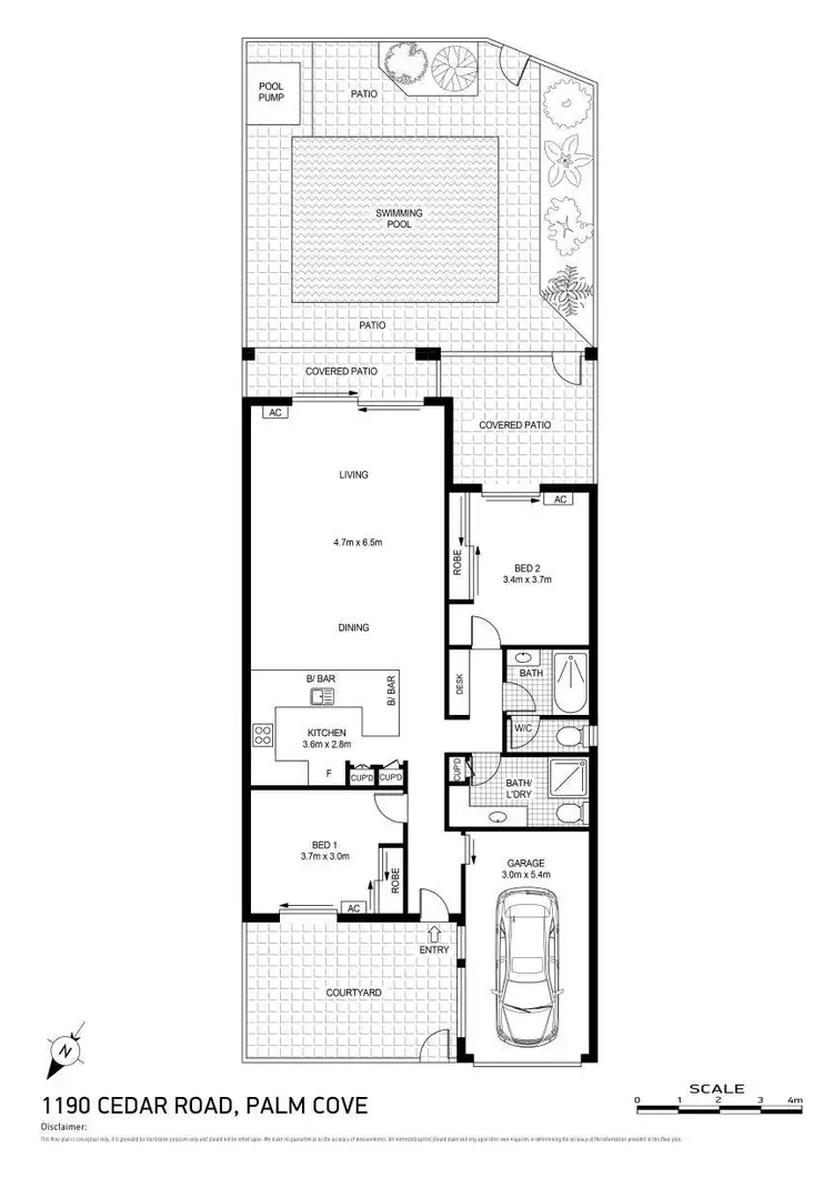 Floorplan of Homely villa listing, 11/24 Warren Street, Palm Cove QLD 4879
