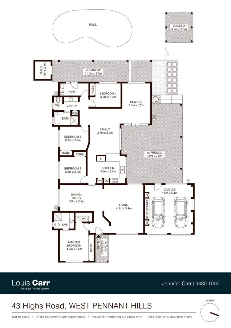Floorplan of Homely house listing, 43 Highs Road, West Pennant Hills NSW 2125