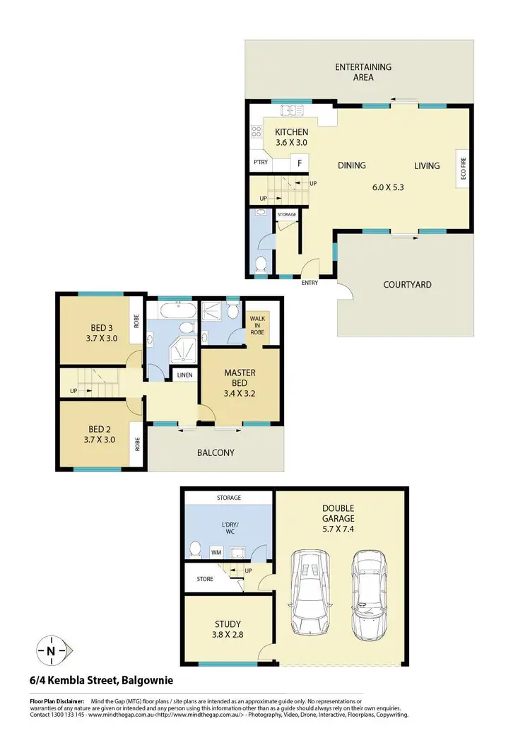 Floorplan of Homely townhouse listing, 6/4 Kembla Street, Balgownie NSW 2519