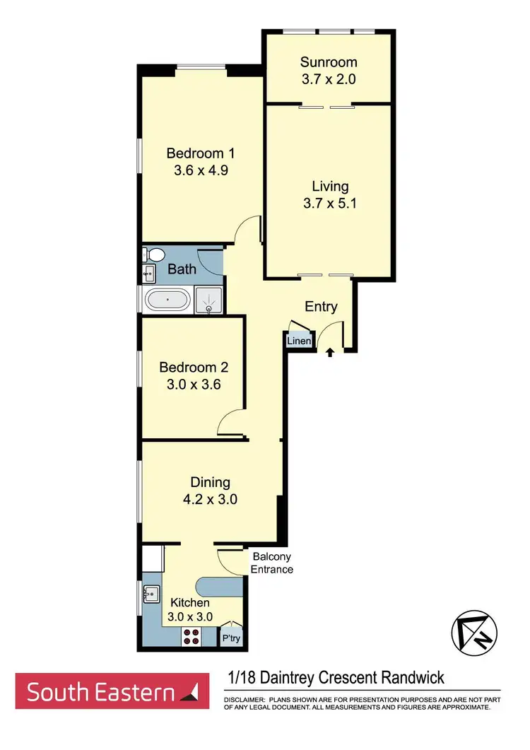 Floorplan of Homely unit listing, 1/18 Daintrey Crescent, Randwick NSW 2031