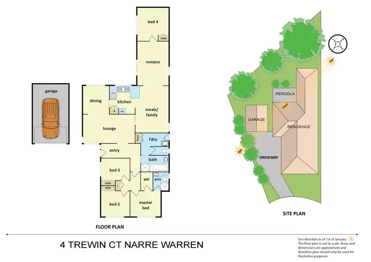 Floorplan of Homely house listing, 4 Trewin Court, Narre Warren VIC 3805